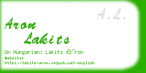 aron lakits business card